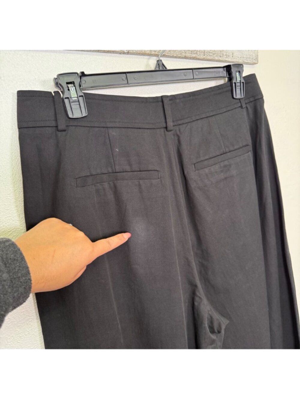 EVERLANE The Draper Pleated Pant High Rise Wide Leg Black Trousers Capsule 14S - Picture 6 of 16